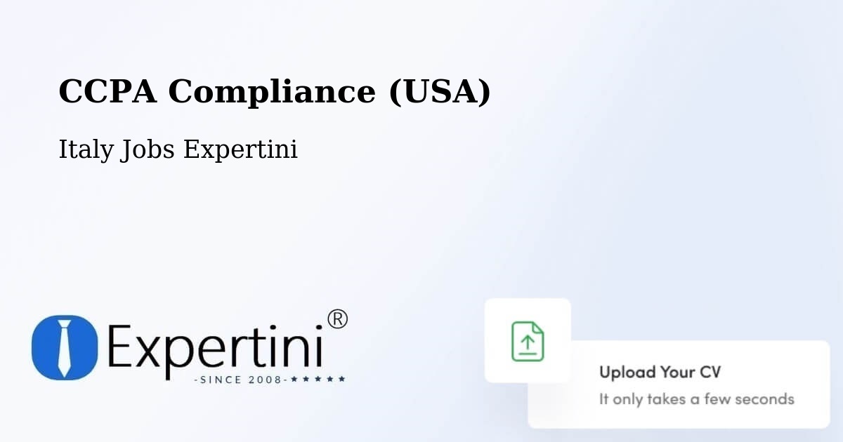 CCPA Privacy Rights & Compliance Notice – Alì Terme - Italy Jobs Expertini