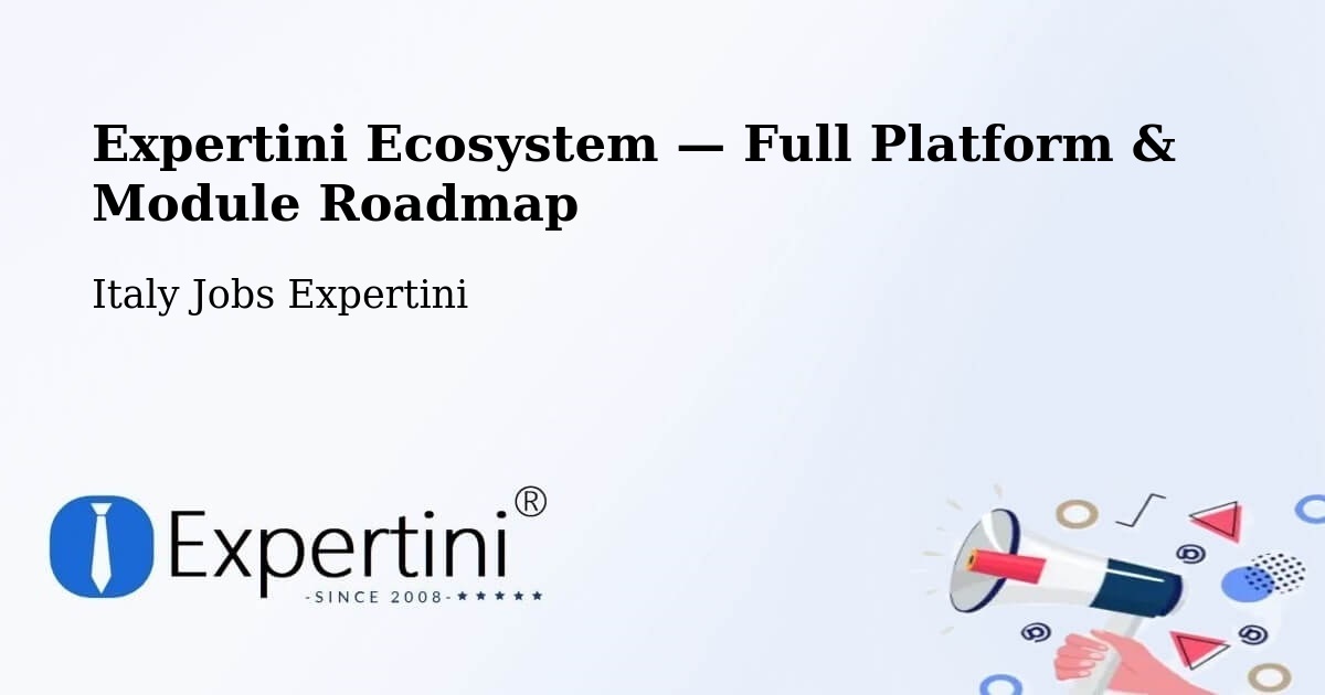 Expertini Ecosystem — Full Platform & Module Roadmap – Alì Terme